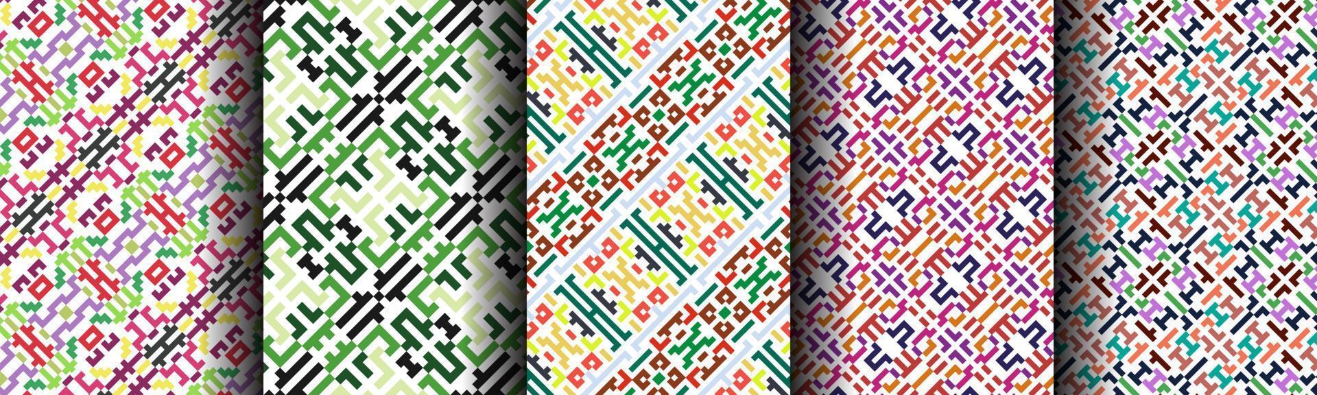 modern ethnic abstract background pattern bundle vector