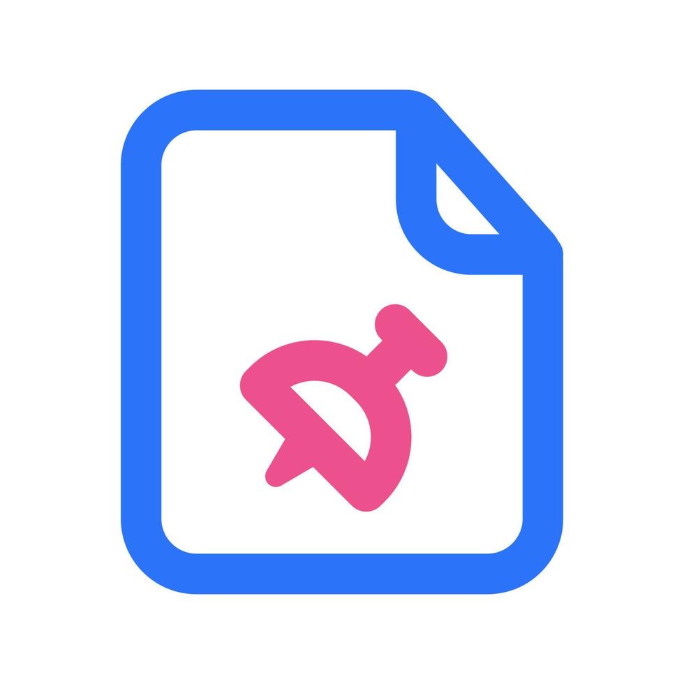 Pinned Files Icon Two Tone Color vector