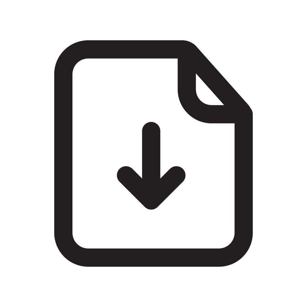 Download File Icon with Outline Style vector