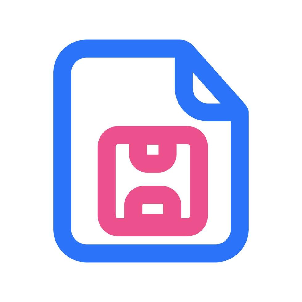 Saving Files Icon Two Tone Color vector