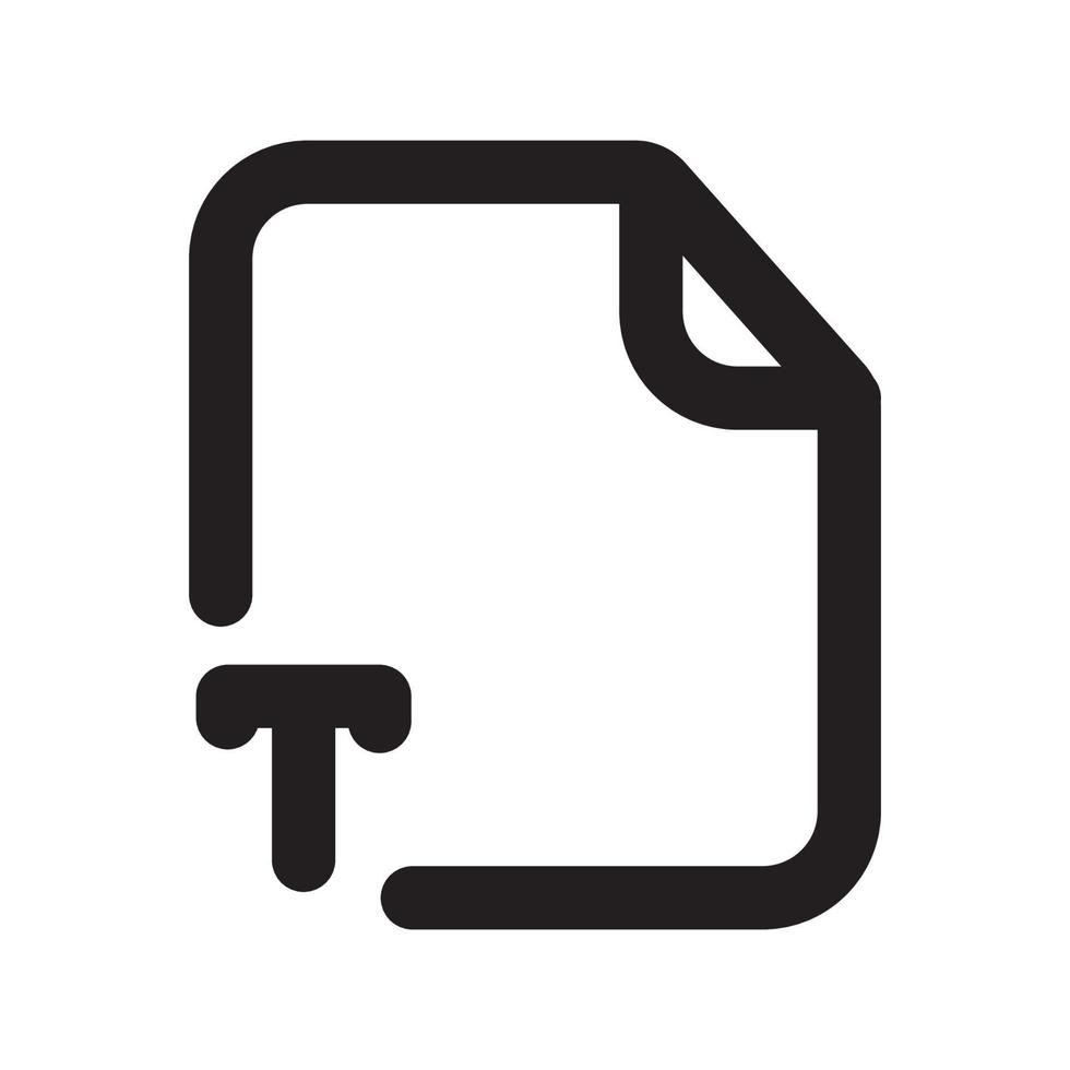Type File Icon with Outline Style vector