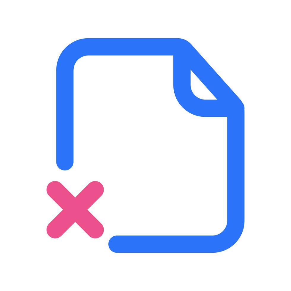 Failed Files Icon Two Tone Color vector