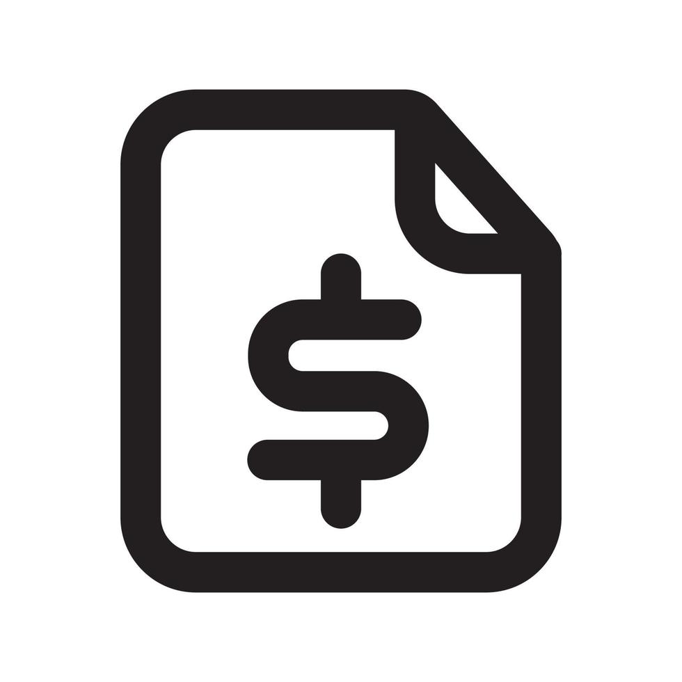 Financial Files Icon with Outline Style vector