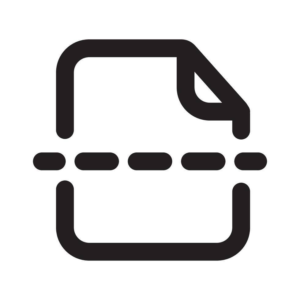 Break Files Icon with Outline Style vector