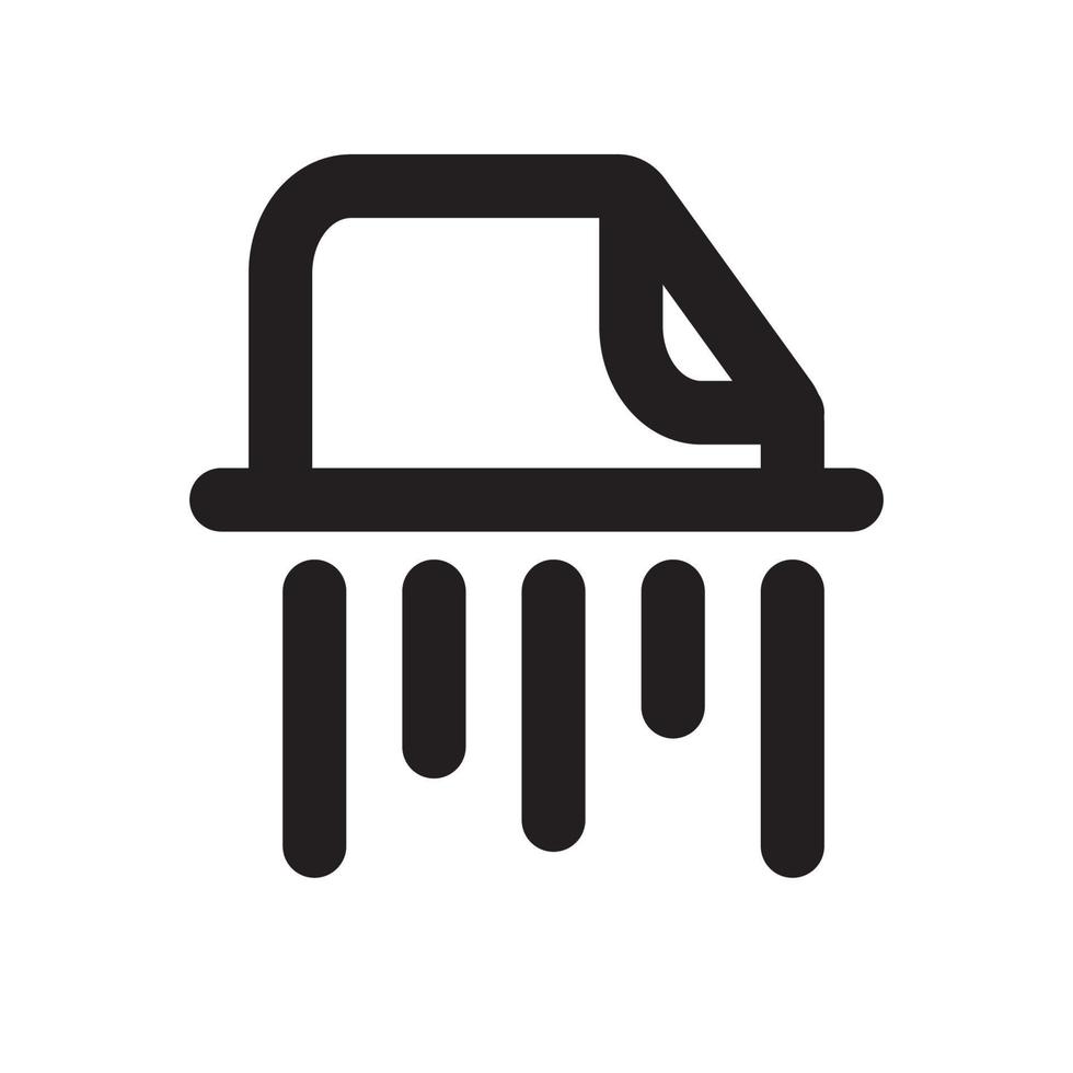 File Cutting Icon with Outline Style vector
