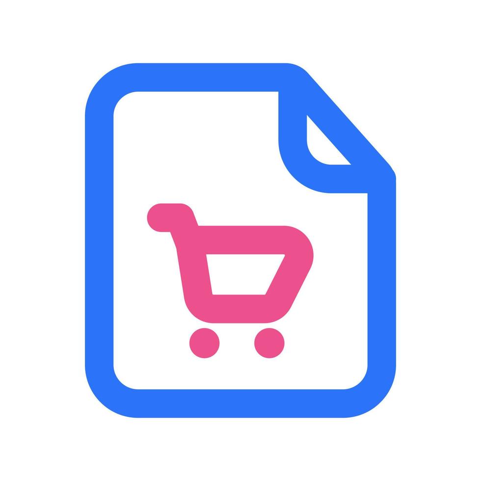 Cart Files Icon Two Tone Color vector