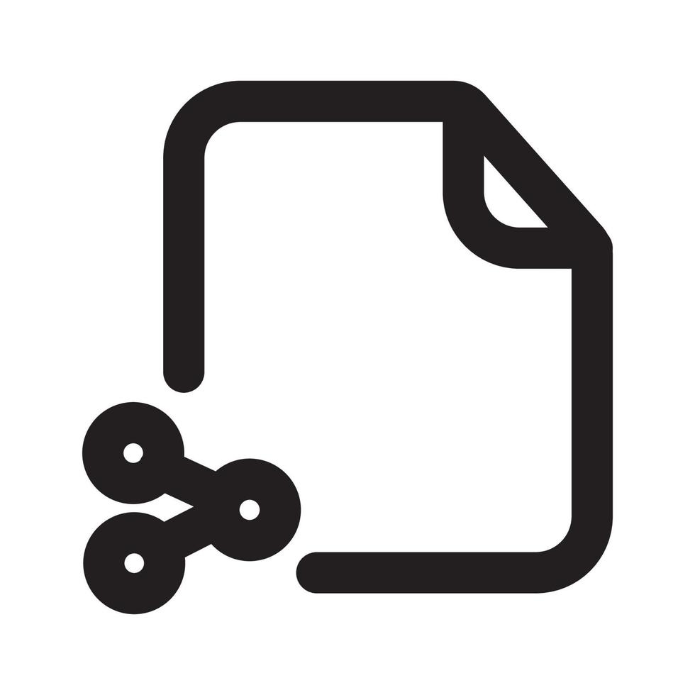 Sharing Files Icon with Outline Style vector