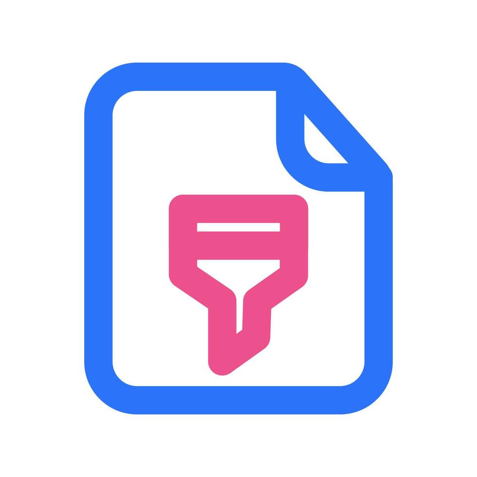 File Filter Icon Two Tone Color vector