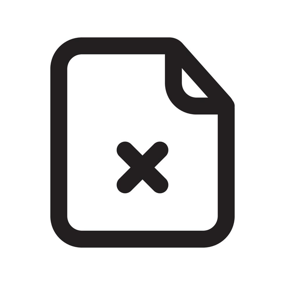 Broken Files Icon with Outline Style vector