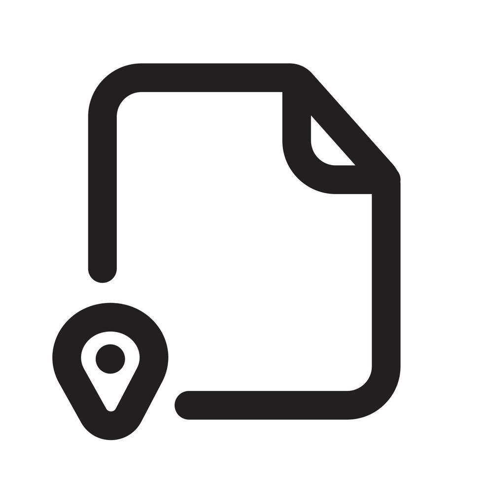 Location Files Icon with Outline Style vector