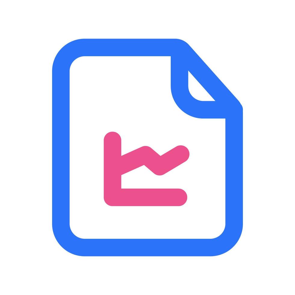 Statistic Files Icon Two Tone Color vector