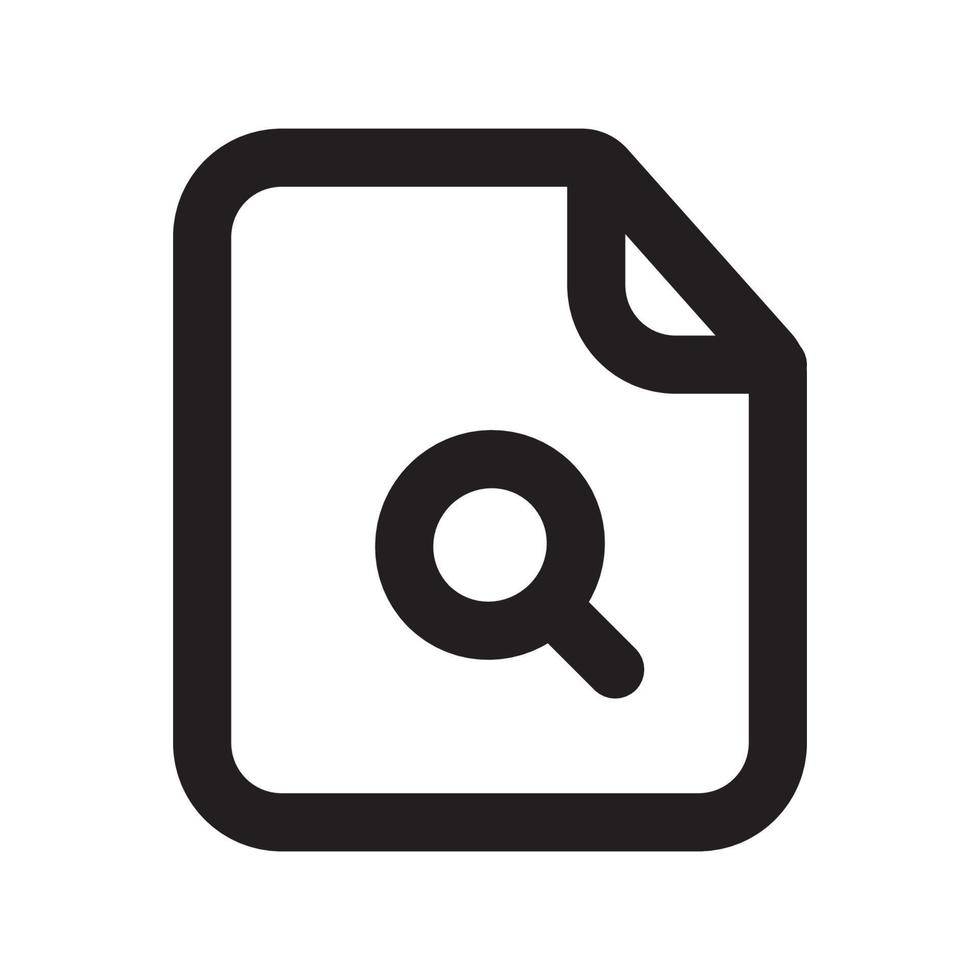 Search Files Icon with Outline Style vector