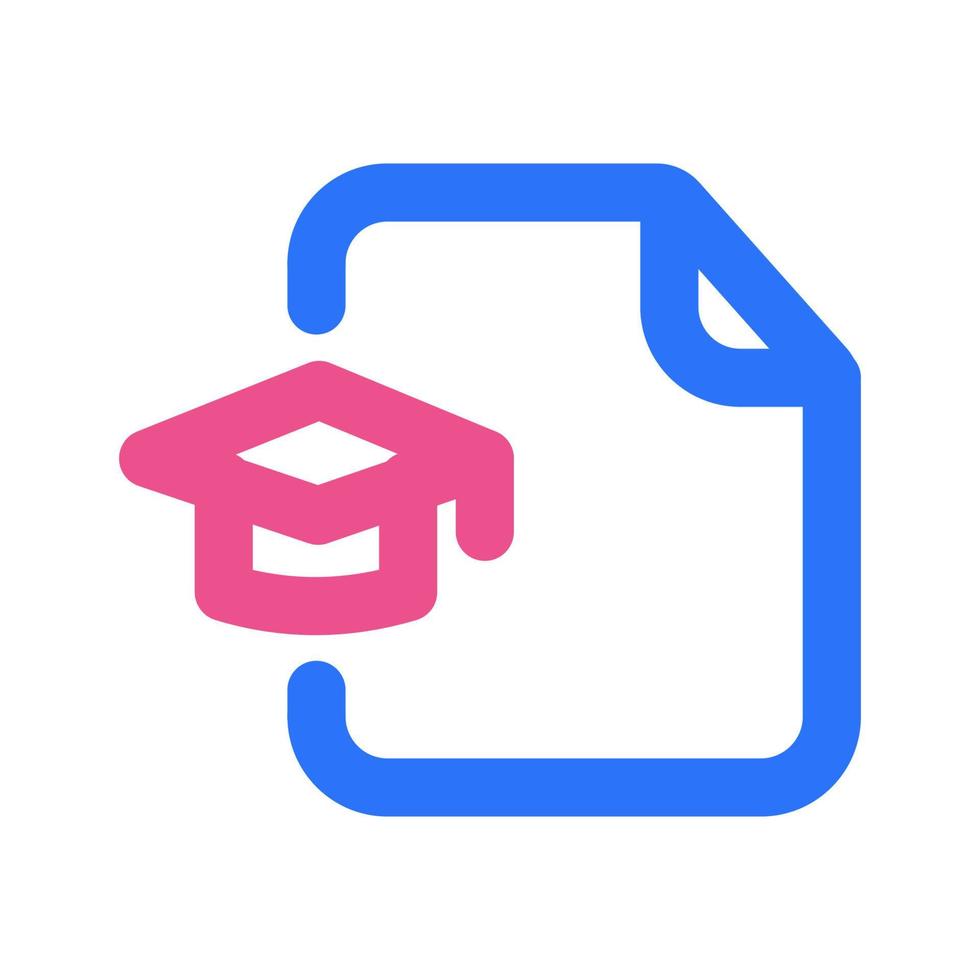 Education Files Icon Two Tone Color vector