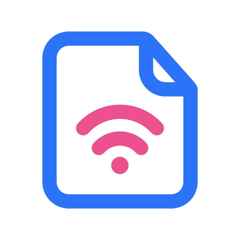 Network Files Icon Two Tone Color vector