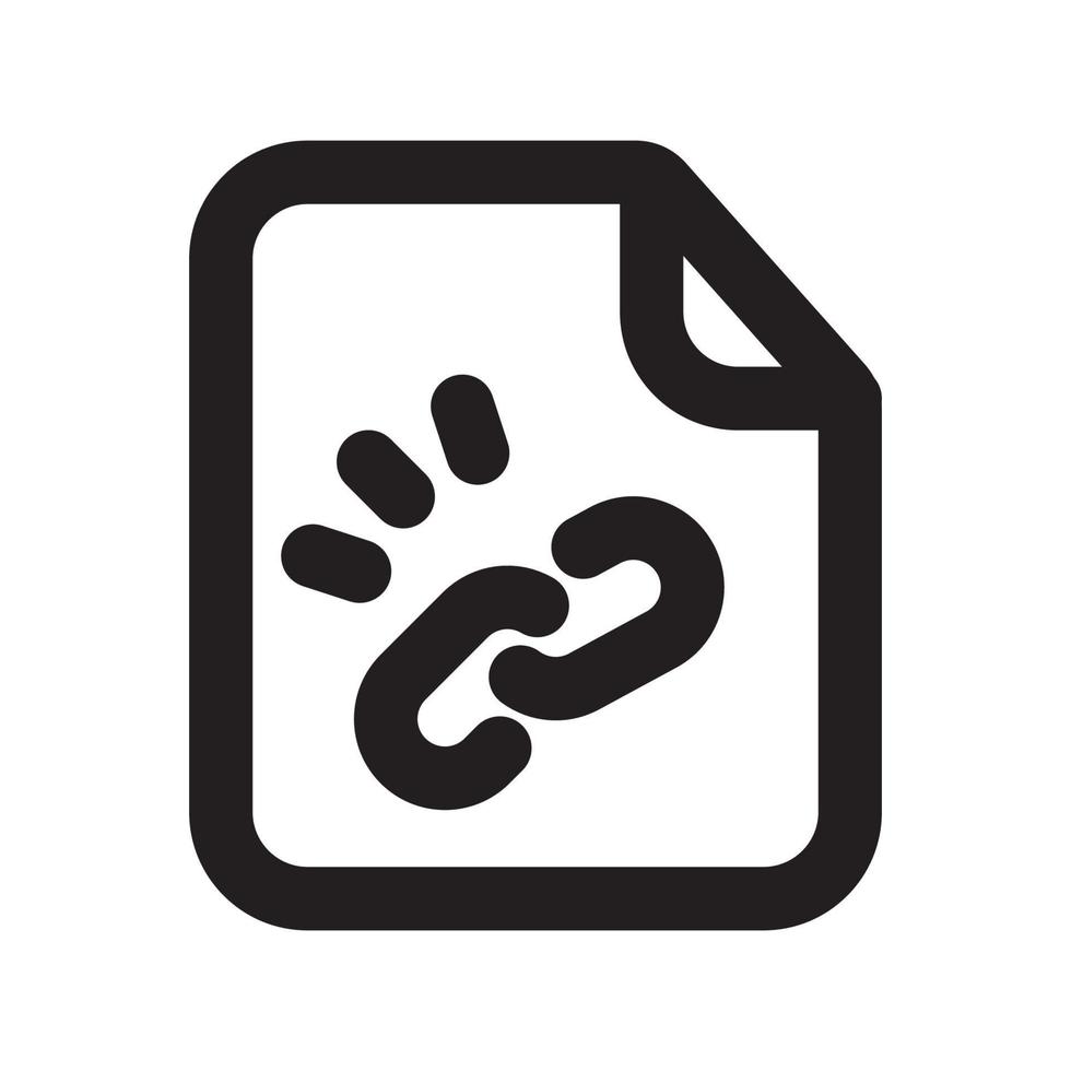 Unlink Icon with Outline Style vector