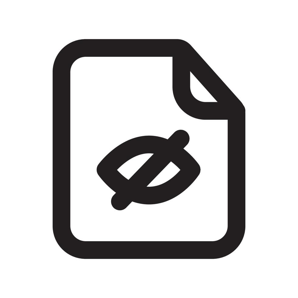 Hidden Files Icon with Outline Style vector