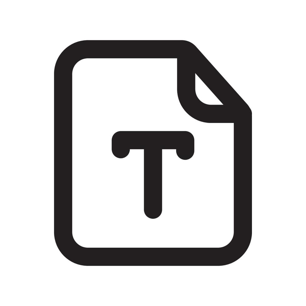 Type File Icon with Outline Style vector