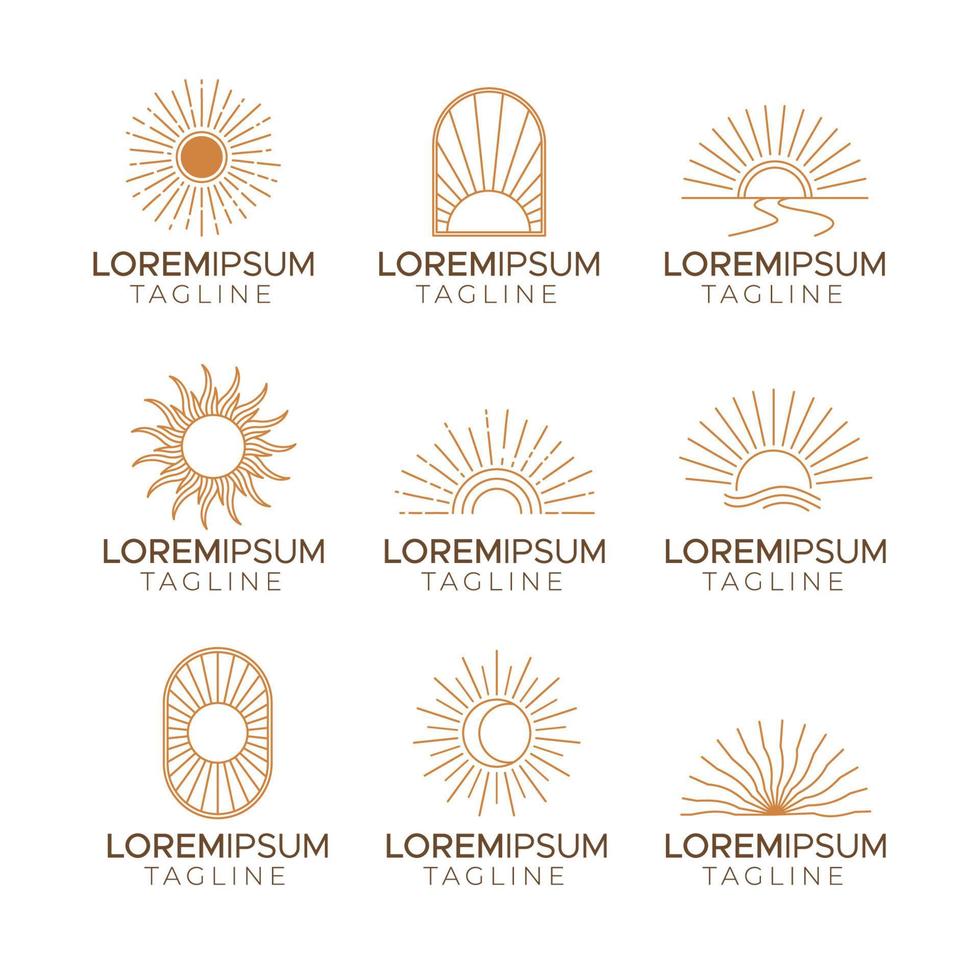 colección de logos de sol vector