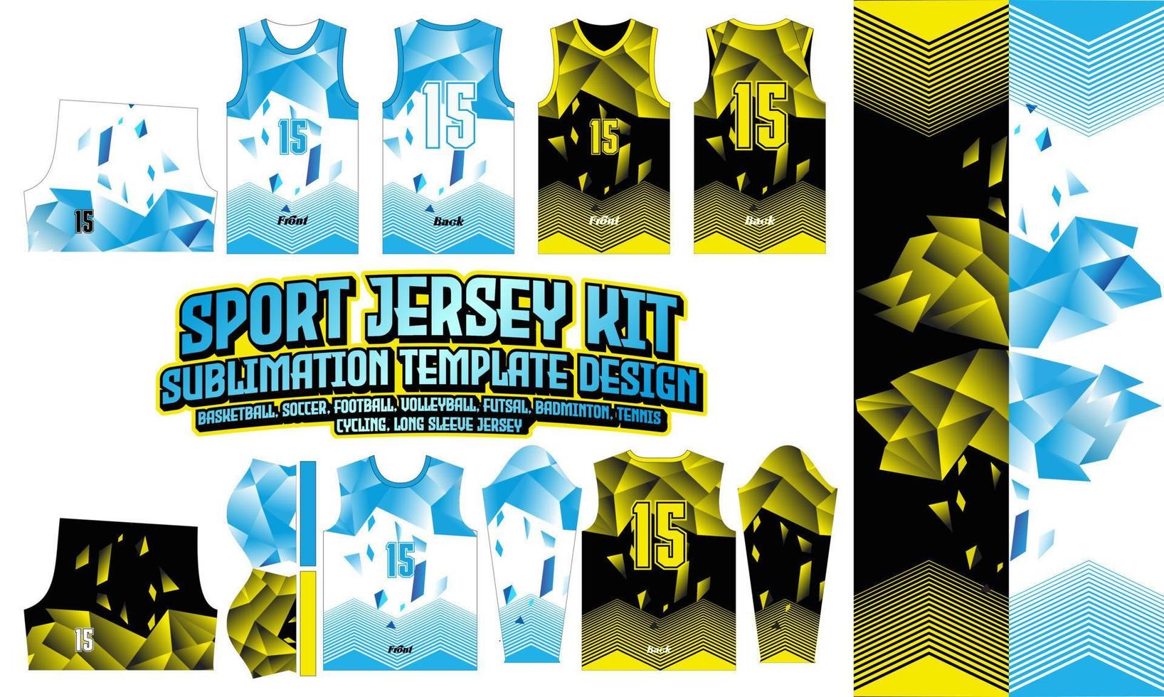 Jersey Printing pattern 66 Sublimation for Soccer Football Esport Sport uniform Design vector