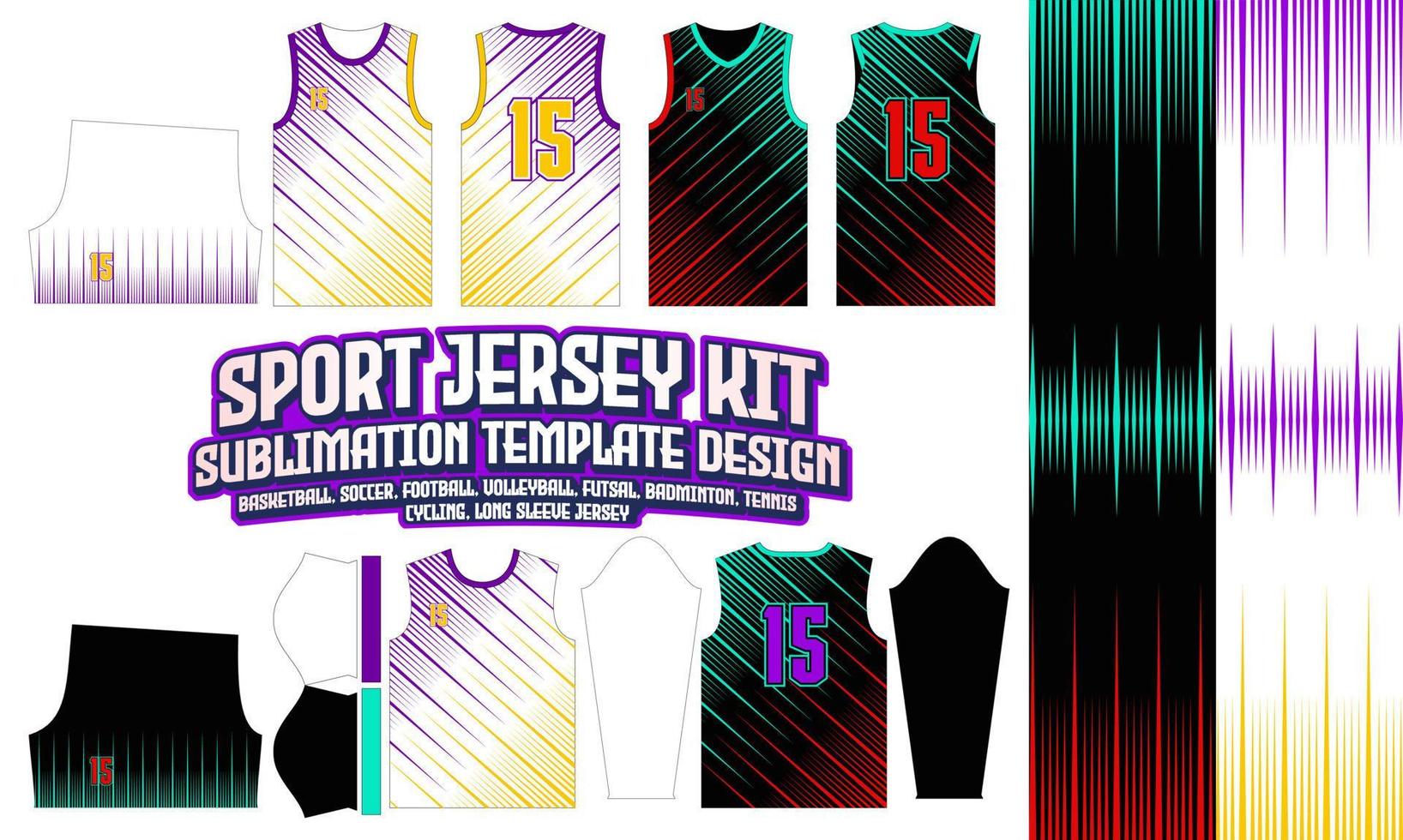 Sport Jersey Printing Design pattern 104 Sublimation Soccer Football Badminton vector