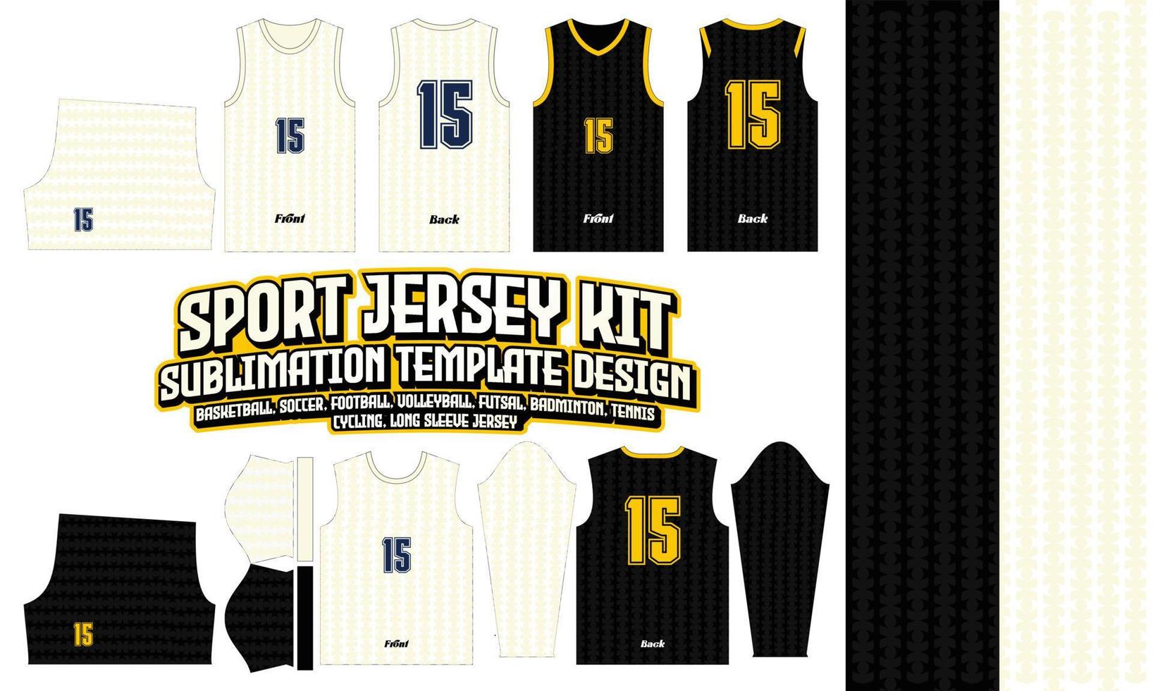 Sport Jersey Flower Printing pattern 73 Sublimation for Soccer Football Esport Baskeball Design vector
