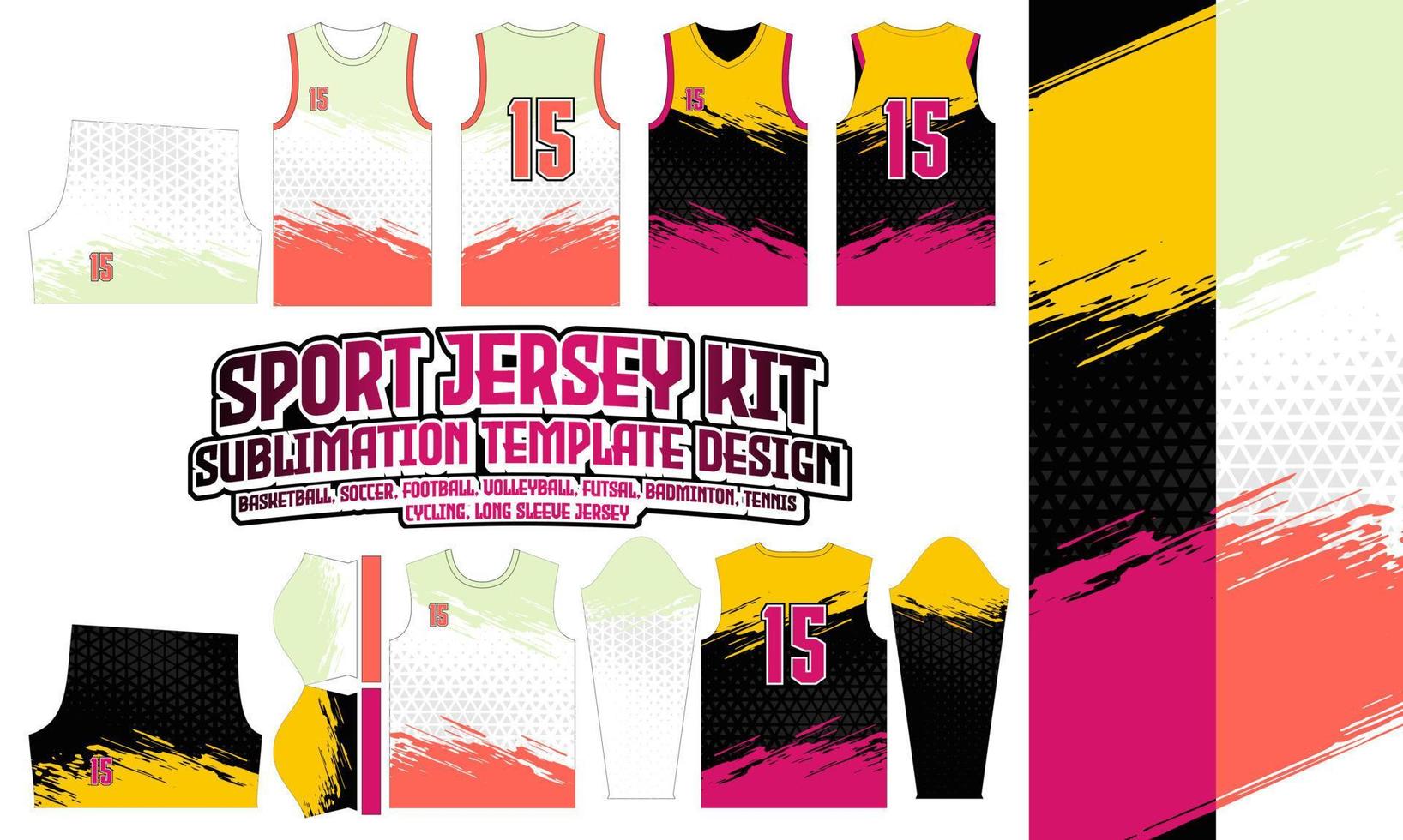 sport grunge jersey estampado patrón 90 sublimación para fútbol fútbol esport baloncesto diseño vector