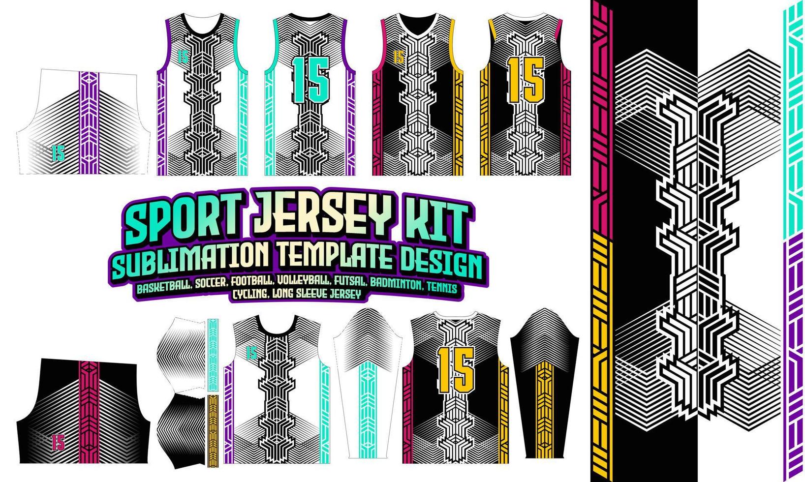 patrón de impresión de jersey de tecnología deportiva 92 sublimación para fútbol fútbol esport diseño de baloncesto vector