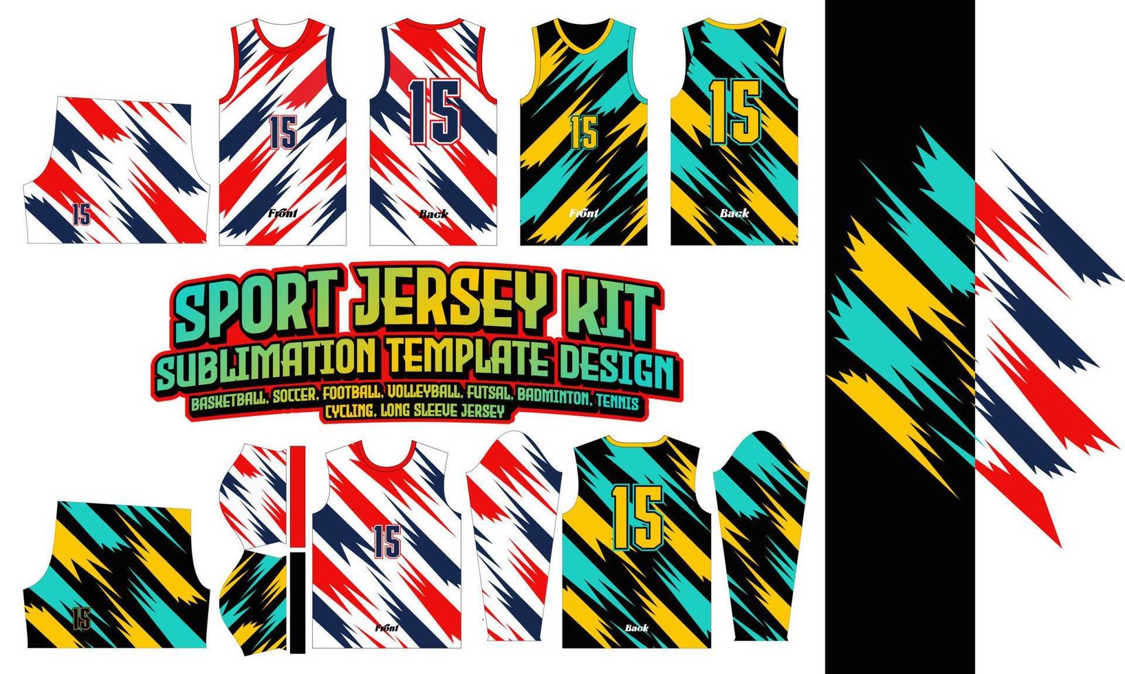 Sport Jersey Brush Printing pattern 71 Sublimation for Soccer Football Esport Basketball Design vector
