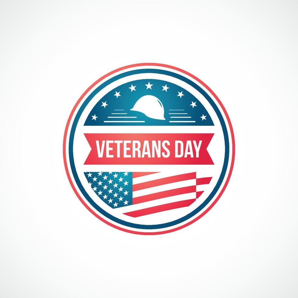 Veterans day design template for badges, labels, emblems, and banners. vector