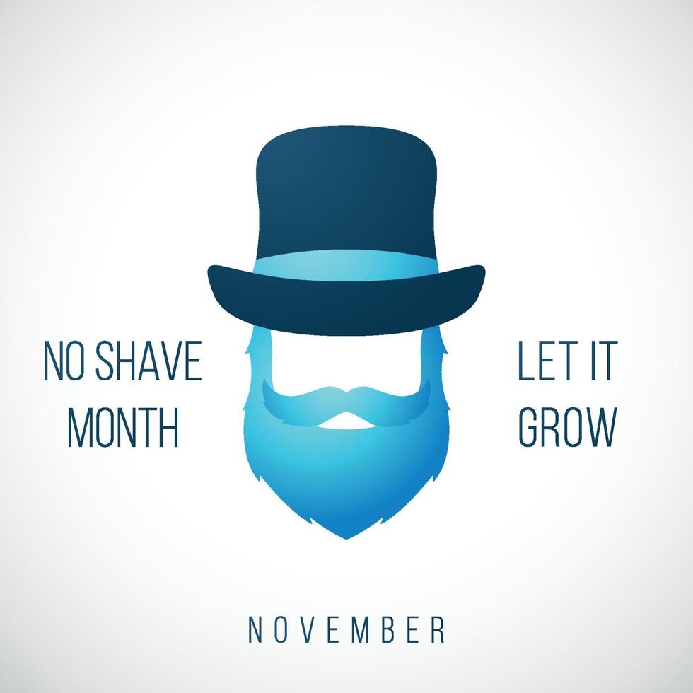 noviembre, mes sin afeitarse. vector
