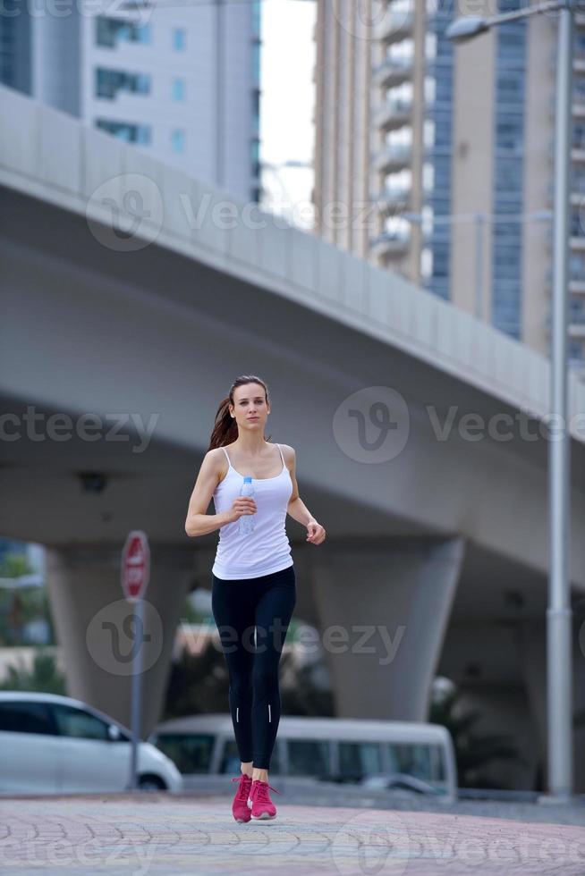 woman jogging at morning photo