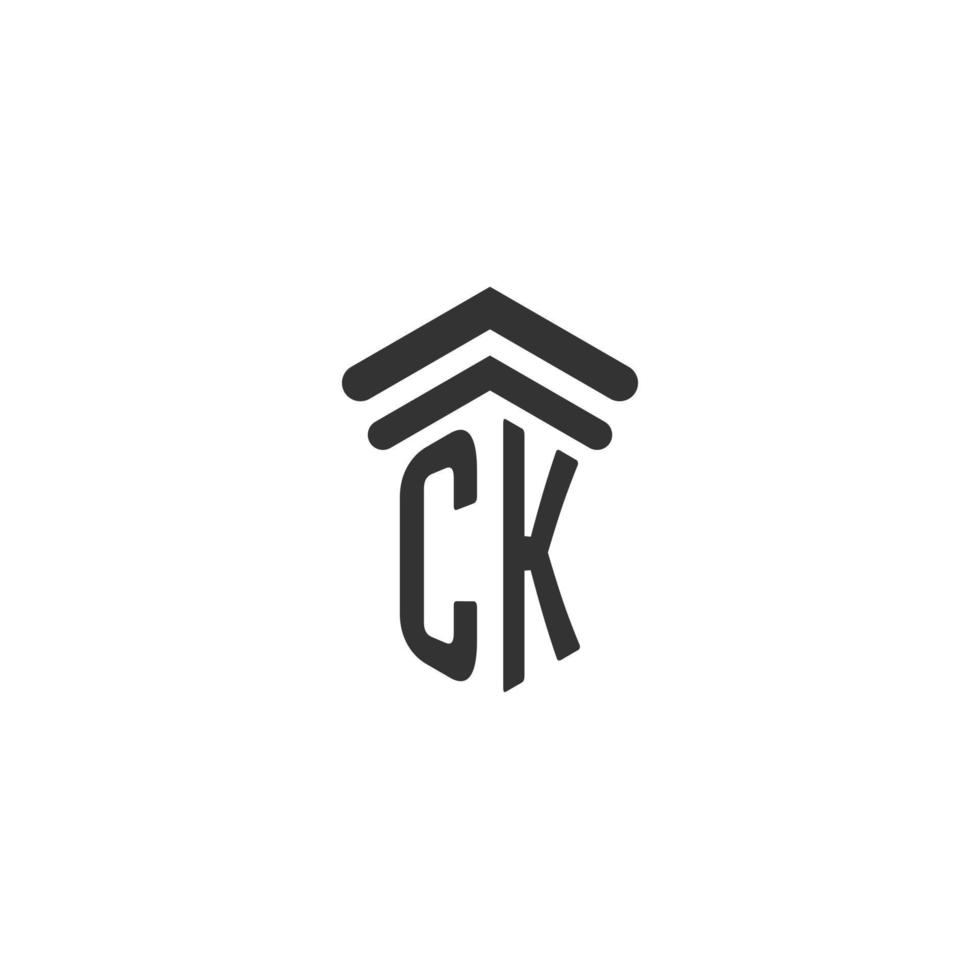 CK initial for law firm logo design vector