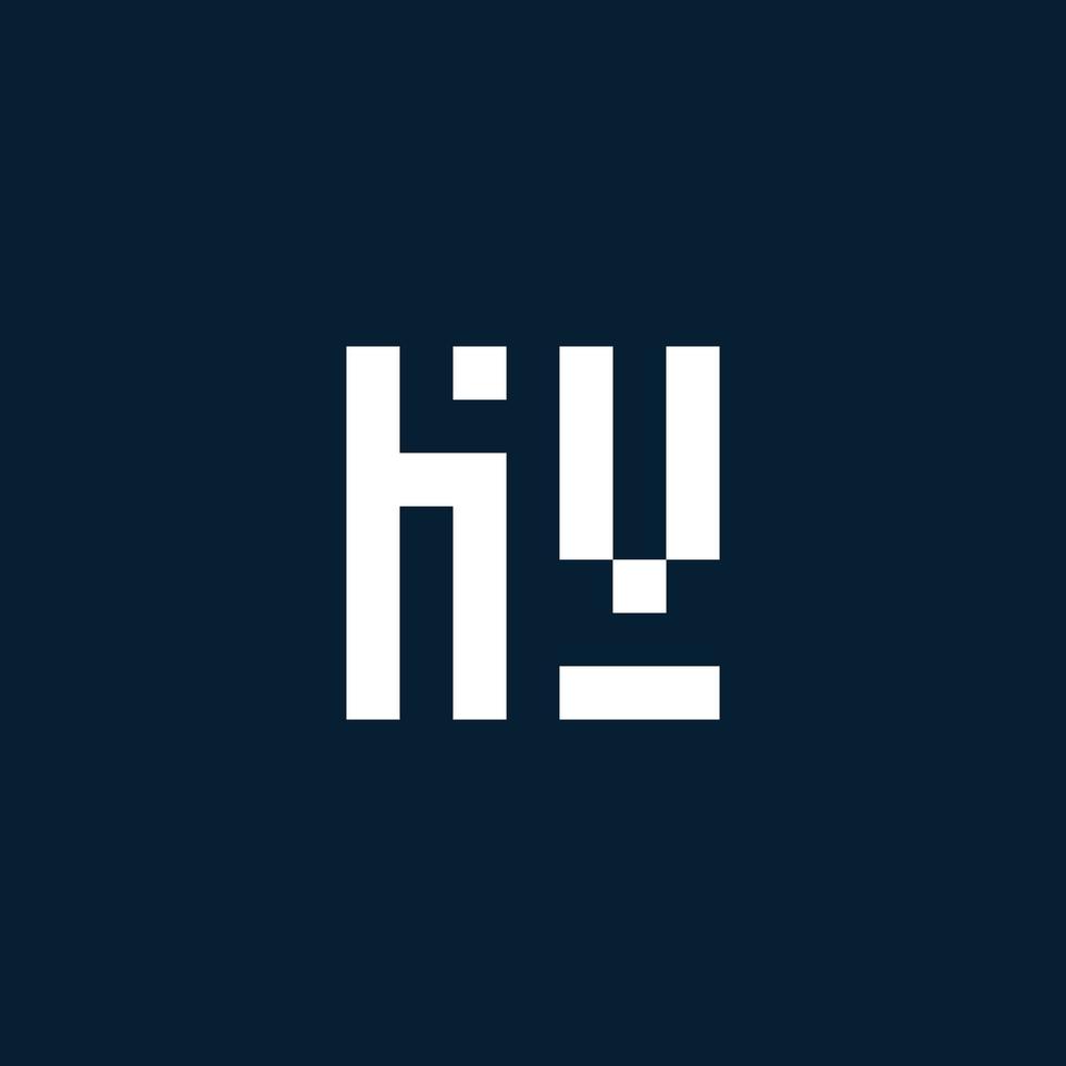 logotipo de monograma inicial hv con estilo geométrico vector