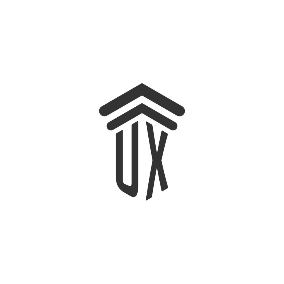 UX initial for law firm logo design vector