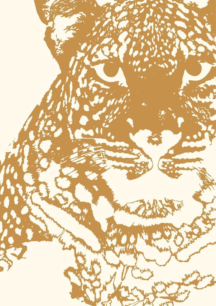 Abstract Leopard Art for Poster and Wall Art vector