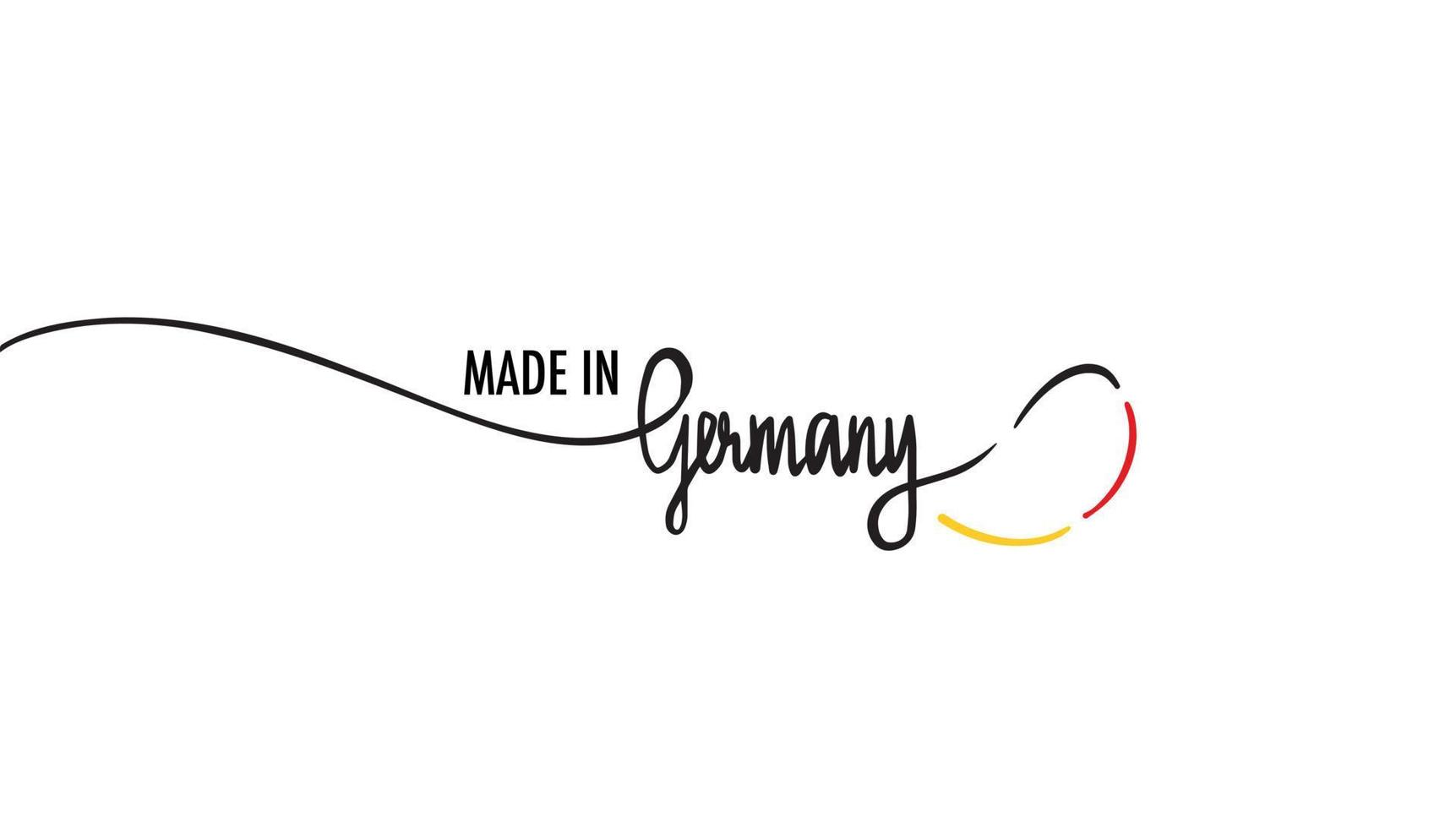 Minimalist Typography Vector Illustration of Made In Germany.