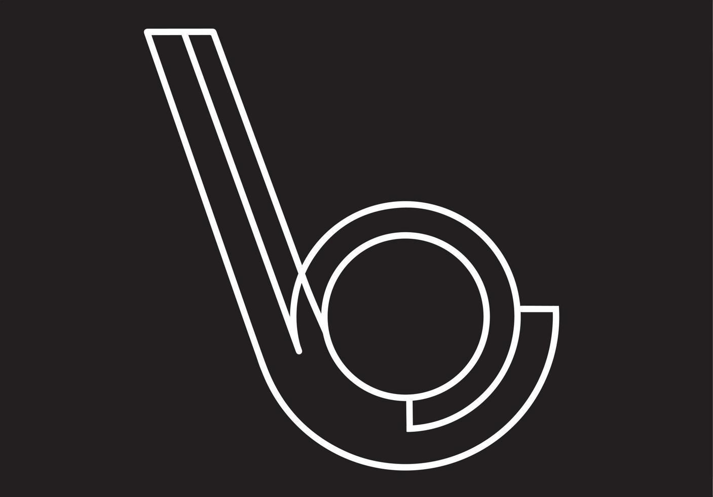 diseño de logotipo abstracto letra b vector