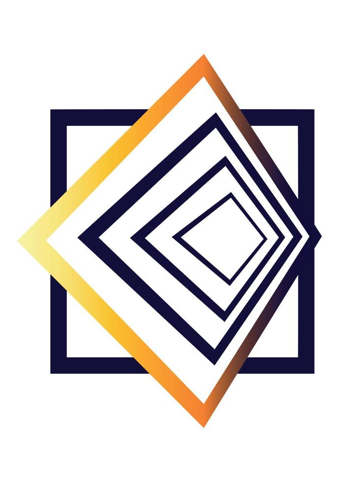 Abstract Black and Orange Minimalist Geometric Art vector