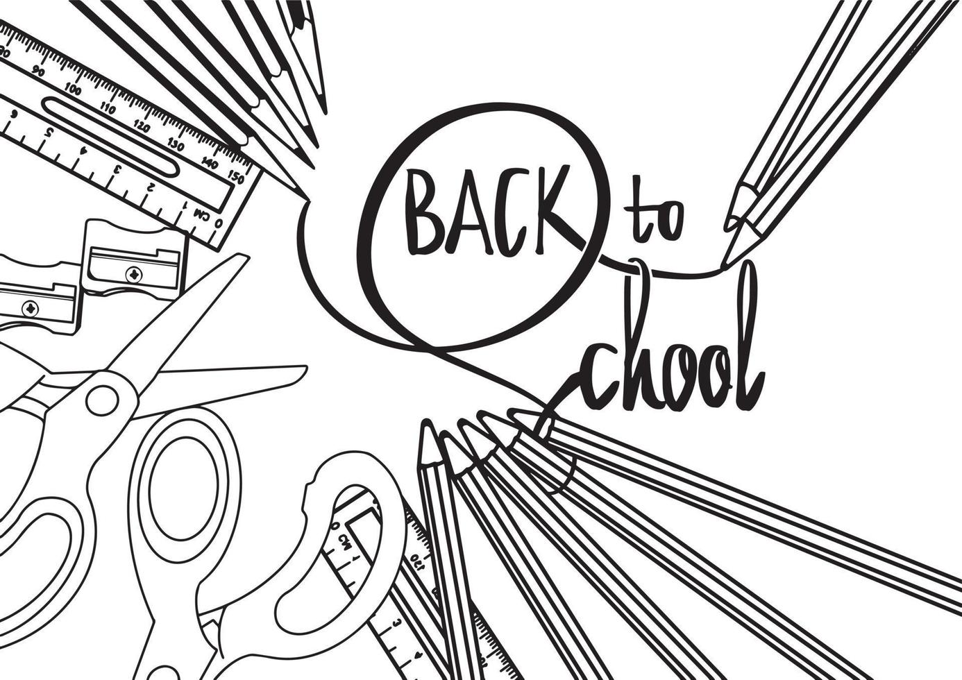 Back to School Vector Illustration Concept for Poster and Decorative Background