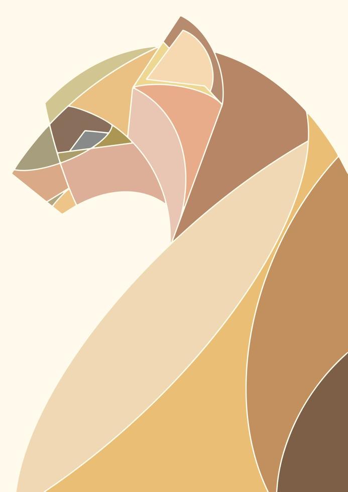 Abstract Leopard Art for Poster and Wall Art vector