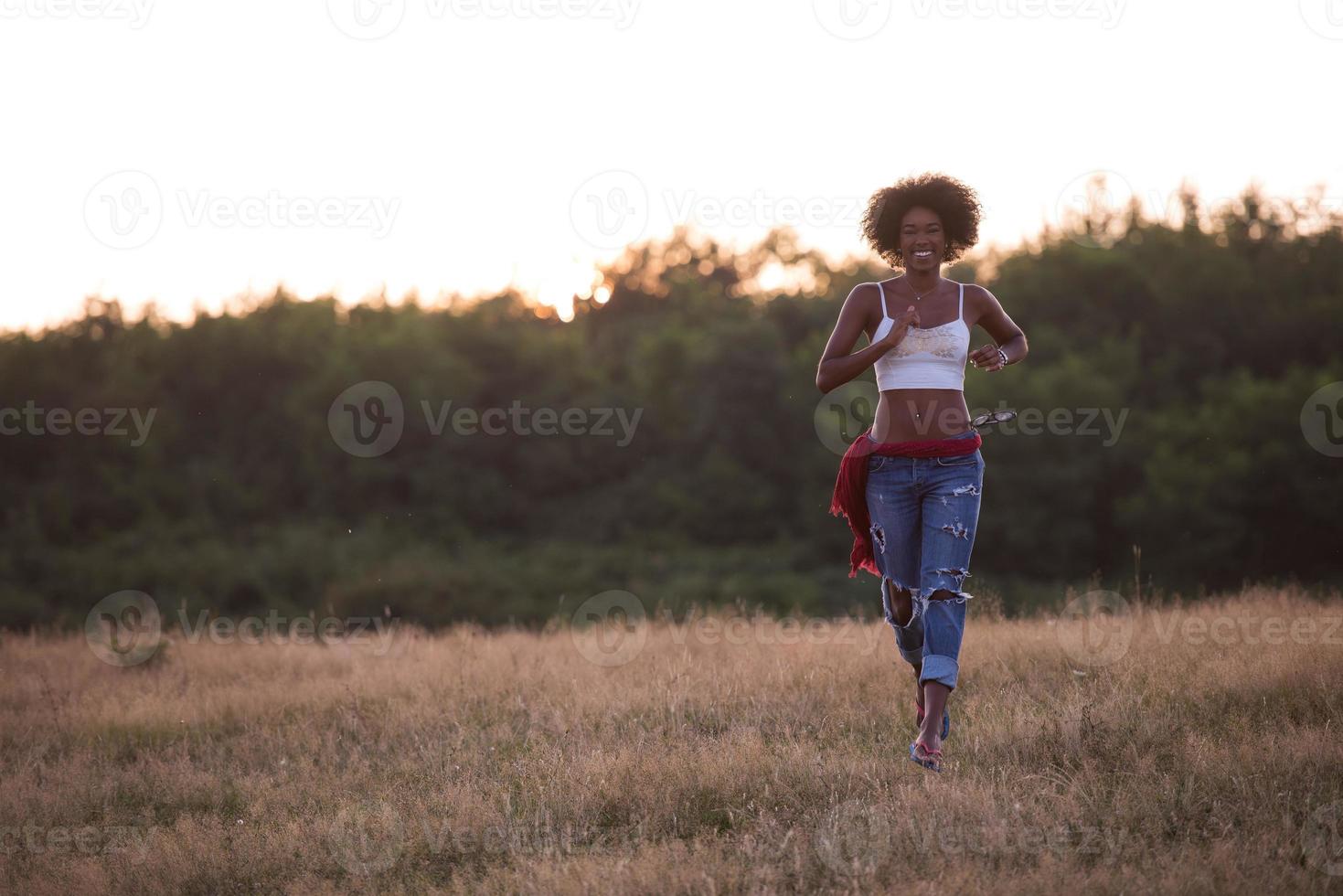 young black woman in nature photo