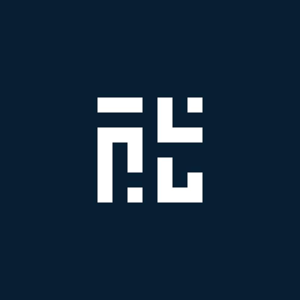 RT initial monogram logo with geometric style vector