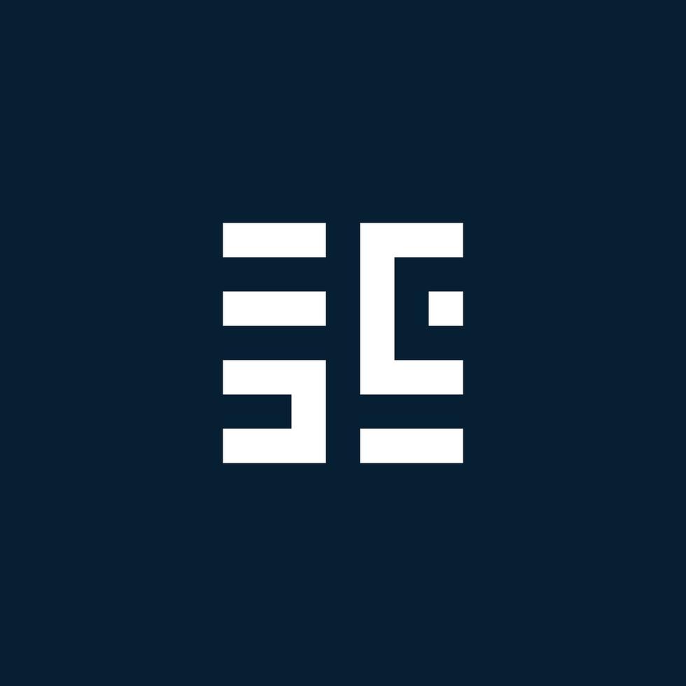 SC initial monogram logo with geometric style vector