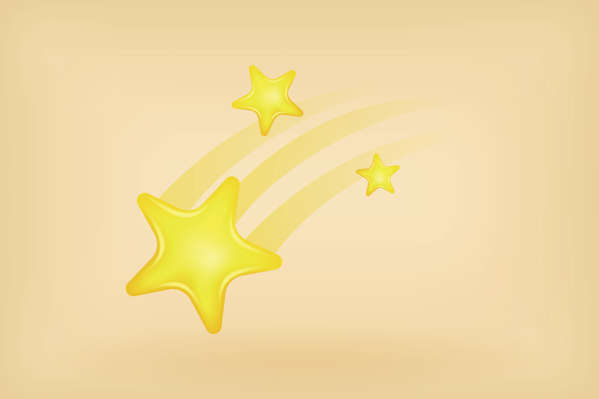 Shining shooting stars emoji. Realistic icon. Isolated vector 10800689