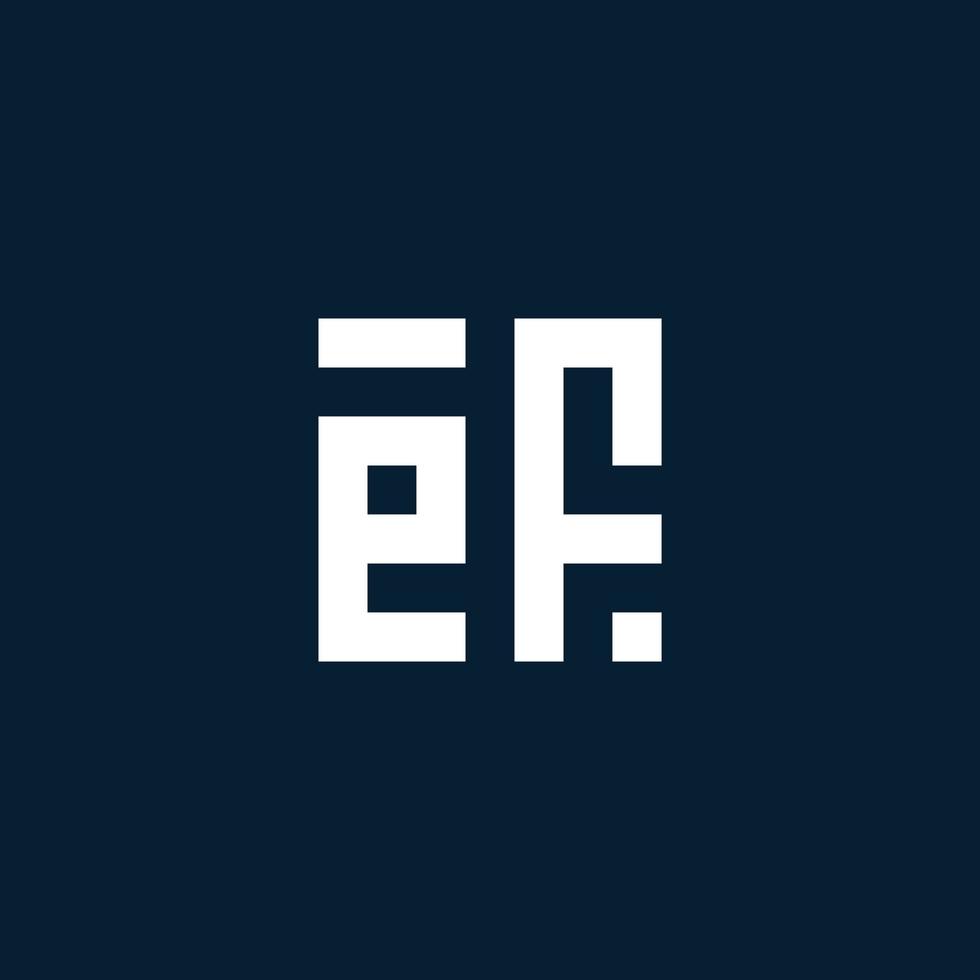 logotipo de monograma inicial ef con estilo geométrico vector