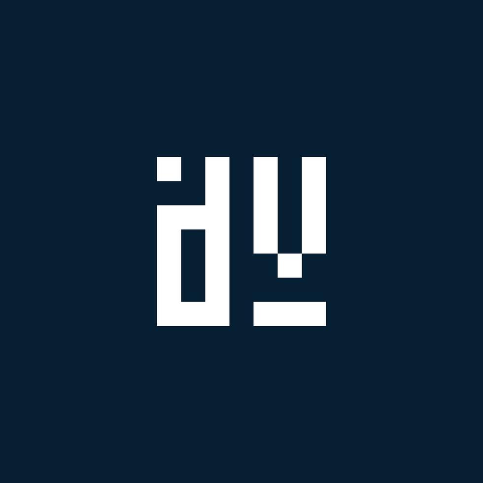 DV initial monogram logo with geometric style vector