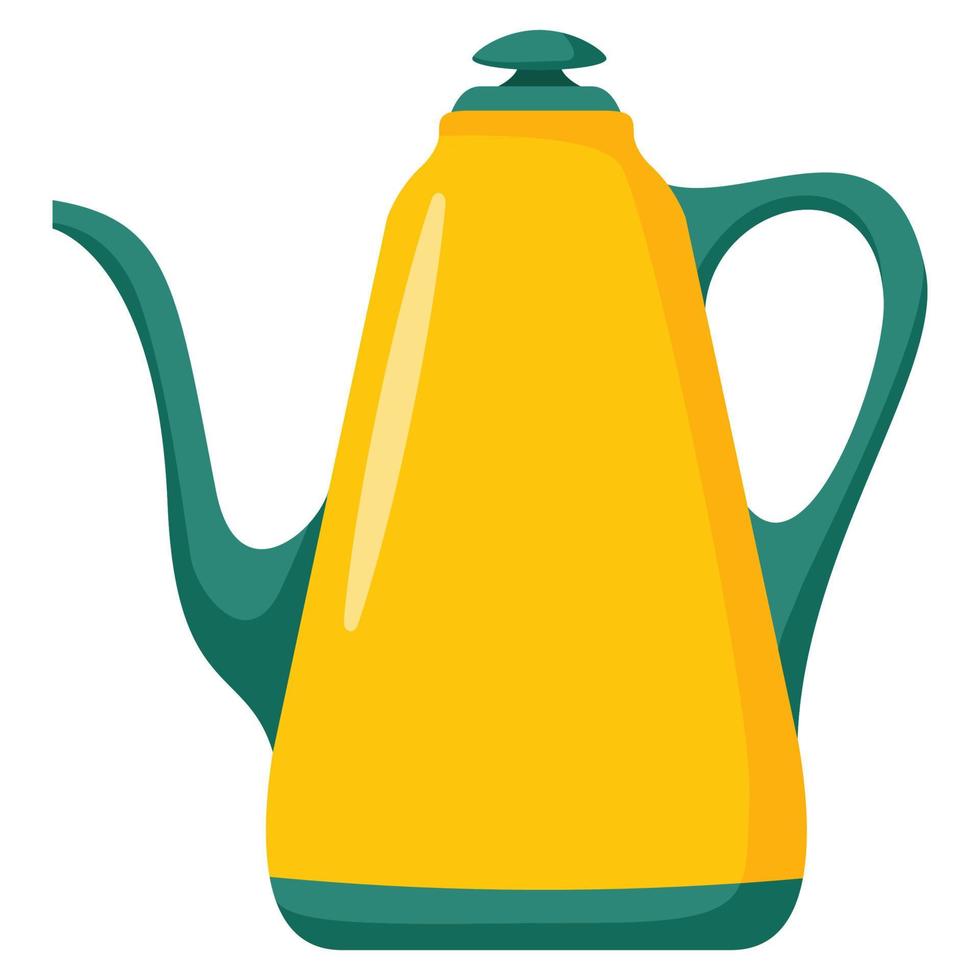 cafetera.hervidor de cocina para preparar café.aislado sobre fondo blanco.vector ilustración plana. vector