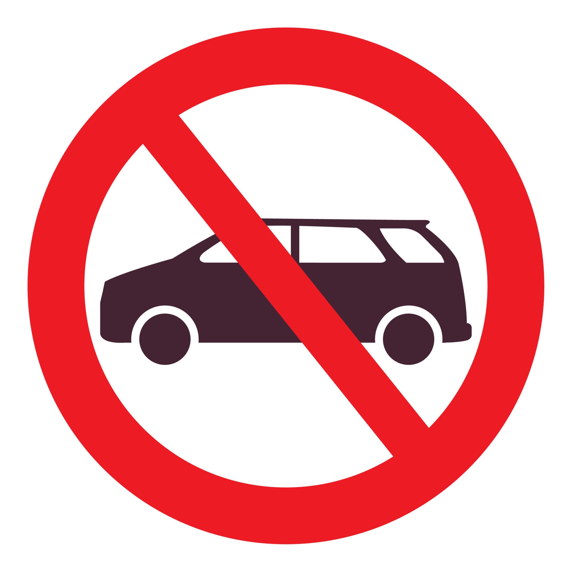 No car allowed sign.No parking car icon.Traffic parking ban.Prohibited  sign.Isolated on white background. Vector flat illustration. 10801046  Vector Art at Vecteezy