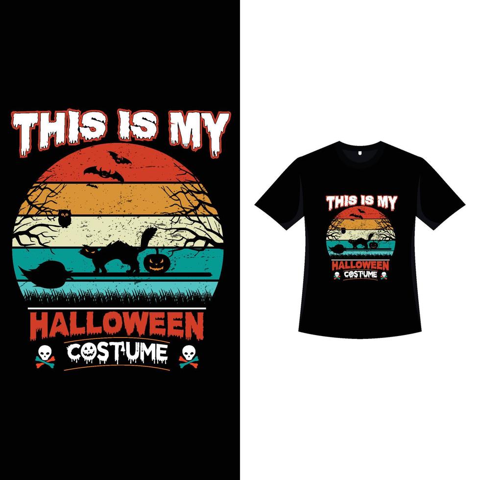 Halloween trendy graphics t-shirt design vector