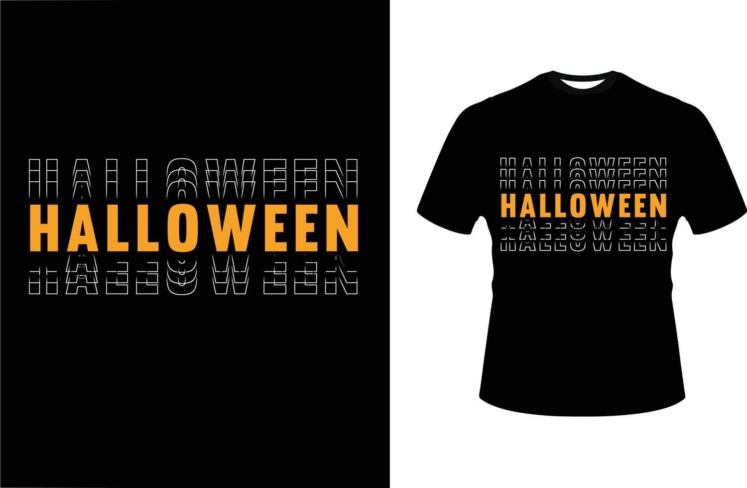 Halloween trendy graphics t-shirt design vector